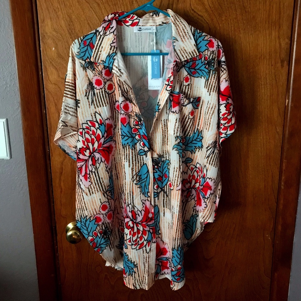 Button-down bathing suit cover up